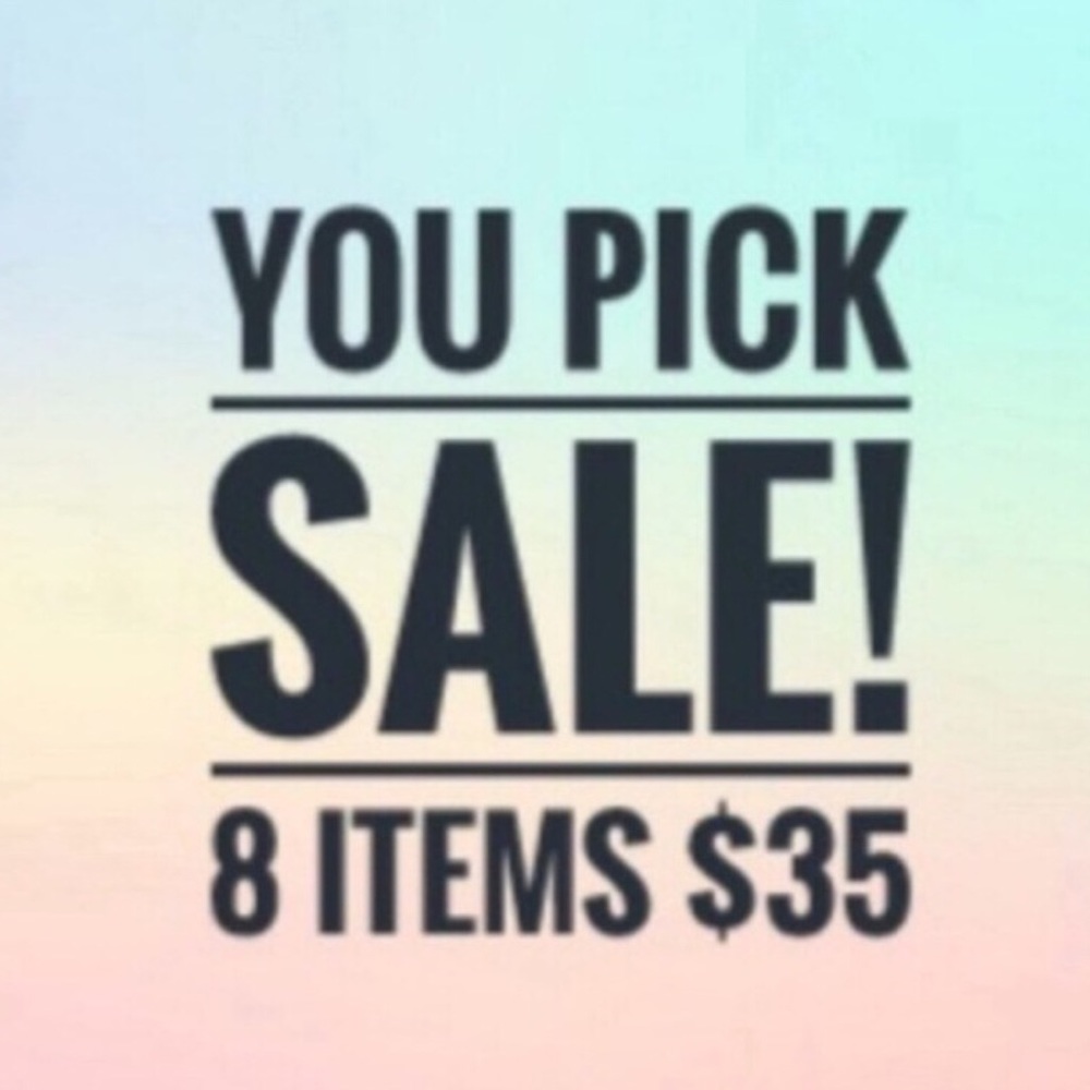 8 items for $35!!!